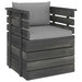 Tuinfauteuil Met Kussens Pallet Grenenhout 1 Grijs