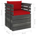 Tuinfauteuil Met Kussens Pallet Grenenhout 1 Rood