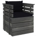 Tuinfauteuil Met Kussens Pallet Grenenhout 1 Zwart
