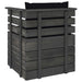 Tuinfauteuil Met Kussens Pallet Grenenhout 1 Zwart