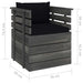 Tuinfauteuil Met Kussens Pallet Grenenhout 1 Zwart