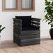 Tuinfauteuil Met Kussens Pallet Grenenhout 1 Zwart