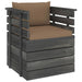Tuinfauteuil Met Kussens Pallet Grenenhout 1 Taupe