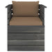Tuinfauteuil Met Kussens Pallet Grenenhout 1 Taupe