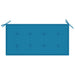 Tuinbank Met Blauw Kussen 112 Cm Massief Teakhout