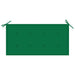 Tuinbank met groen kussen 112 cm massief teakhout