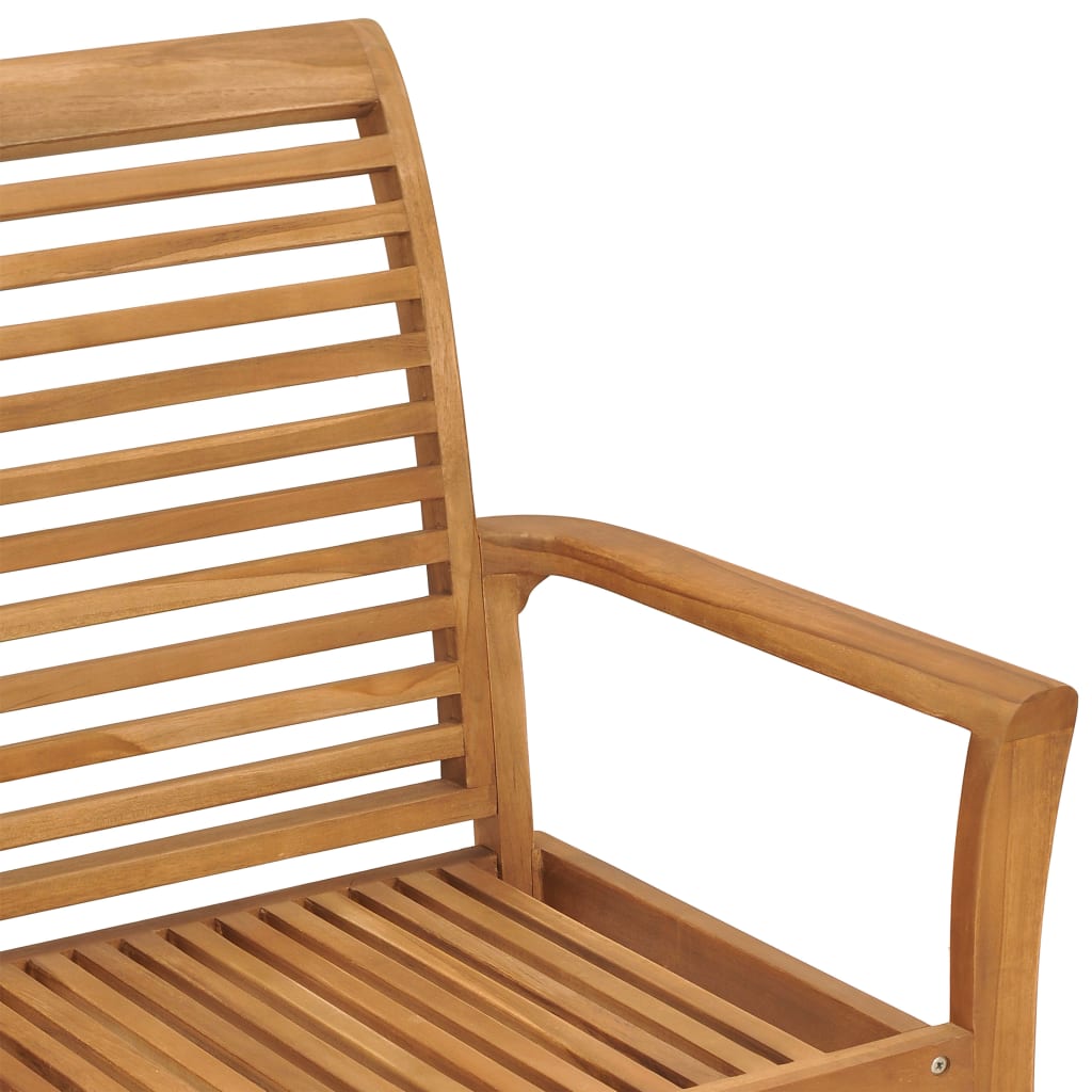Tuinbank Met Heldergroen Kussen 112 Cm Massief Teakhout