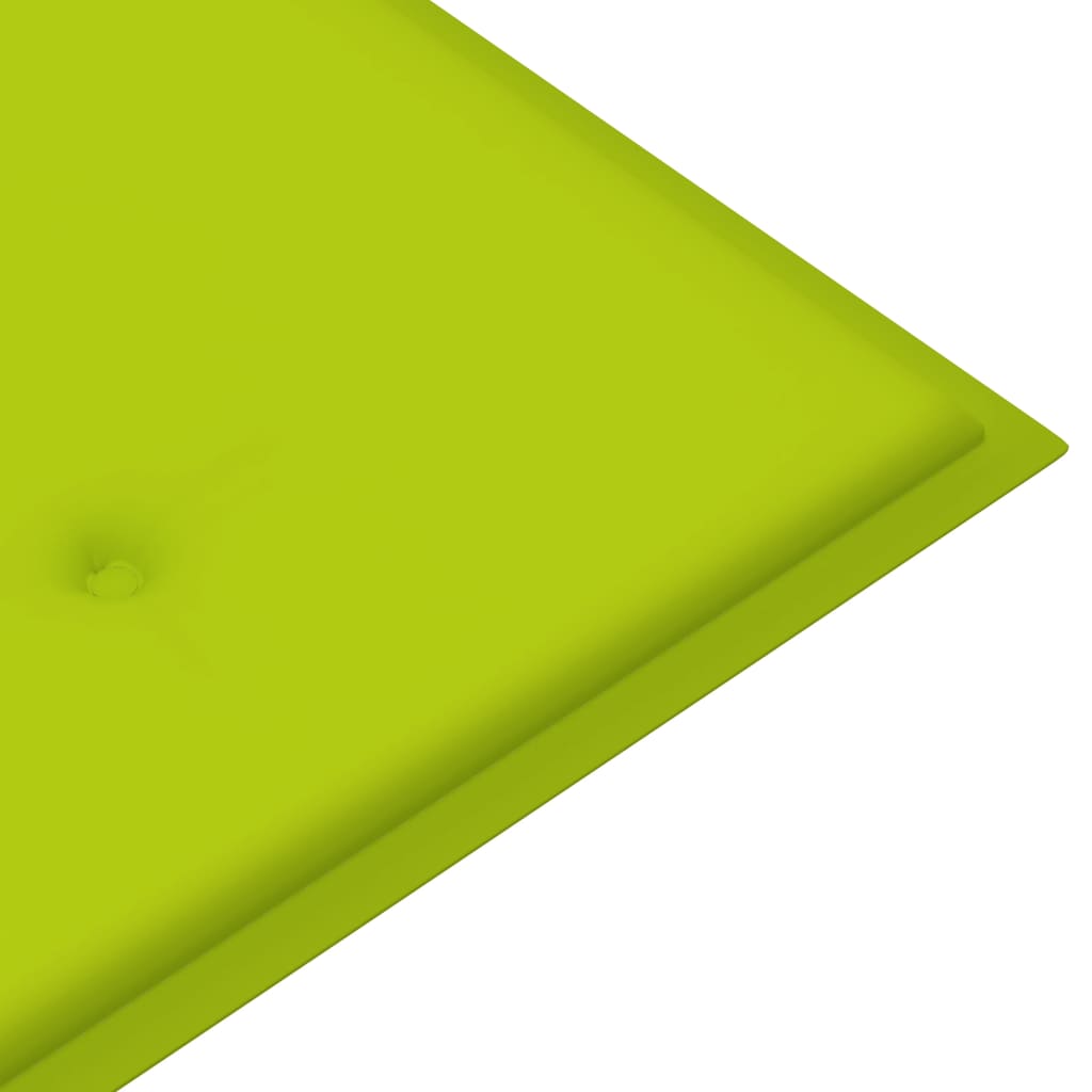 Tuinbank Met Heldergroen Kussen 112 Cm Massief Teakhout