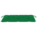 Tuinbank met groen kussen 112 cm massief teakhout