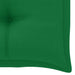 Tuinbank met groen kussen 112 cm massief teakhout