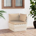 Tuinhoekbank Met Kussens Pallet Geïmpregneerd Vurenhout 1 Beige