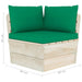 Tuinhoekbank Met Kussens Pallet Geïmpregneerd Vurenhout 1 Groen