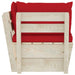Tuinhoekbank Met Kussens Pallet Geïmpregneerd Vurenhout 1 Rood