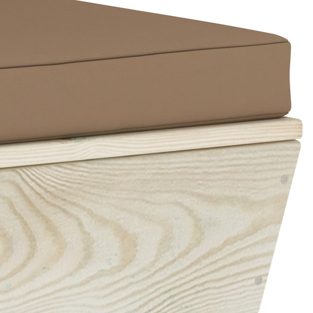 Tuinhoekbank Met Kussens Pallet Geïmpregneerd Vurenhout 1 Taupe