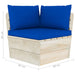 Tuinhoekbank Met Kussens Pallet Geïmpregneerd Vurenhout 1 Blauw