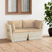 Tuinbank 2-Zits Met Kussens Pallet Vurenhout 1 Beige Tweezitsbank