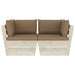Tuinbank 2-Zits Met Kussens Pallet Vurenhout 1 Taupe Tweezitsbank