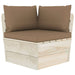 Tuinbank 2-Zits Met Kussens Pallet Vurenhout 1 Taupe Tweezitsbank