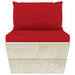 11-Delige Loungeset Met Kussens Pallet Vurenhout Rood 3x hoek + 5x midden + Tafel + 2x voetensteun