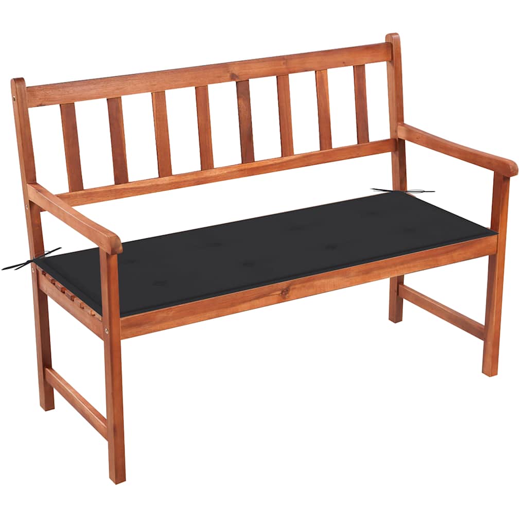 Tuinbank met kussen 120 cm massief acaciahout