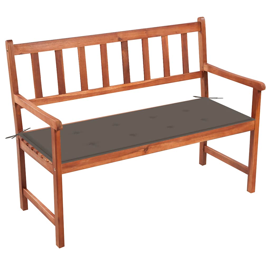 Tuinbank met kussen 120 cm massief acaciahout