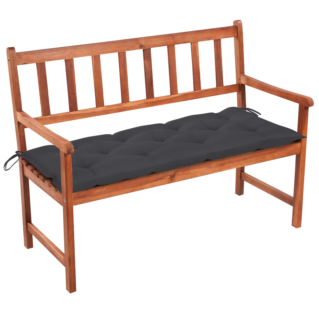 Tuinbank met kussen 120 cm massief acaciahout