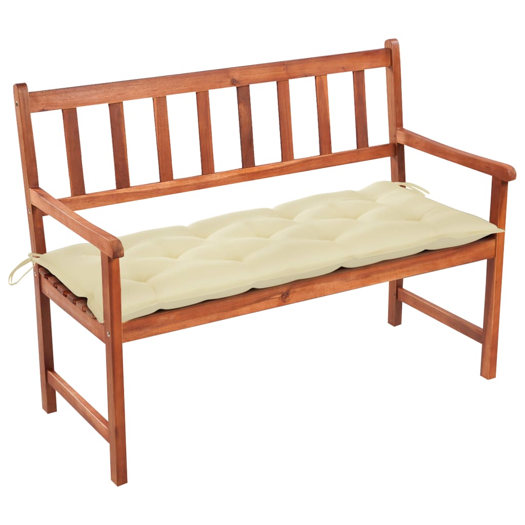 Tuinbank met kussen 120 cm massief acaciahout