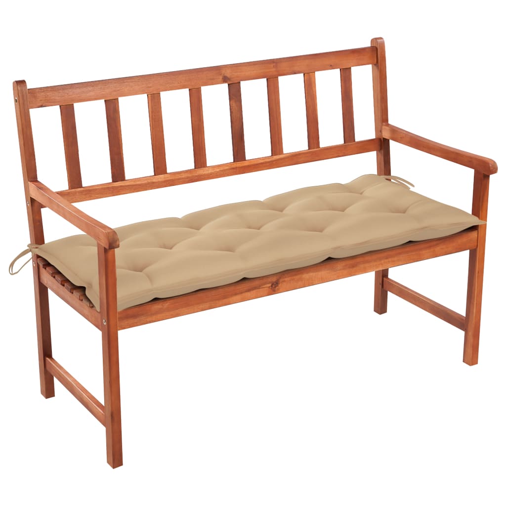 Tuinbank met kussen 120 cm massief acaciahout