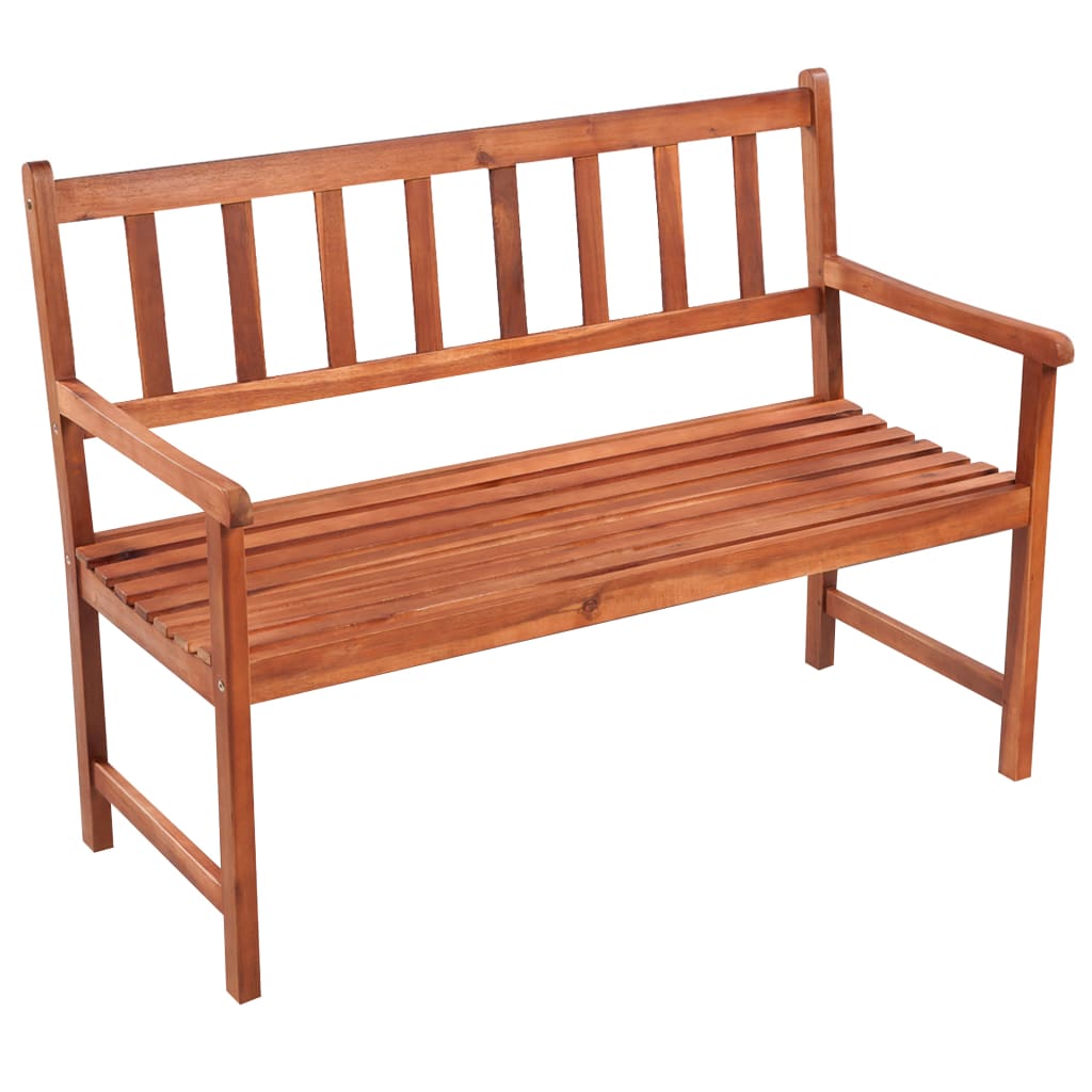 Tuinbank met kussen 120 cm massief acaciahout