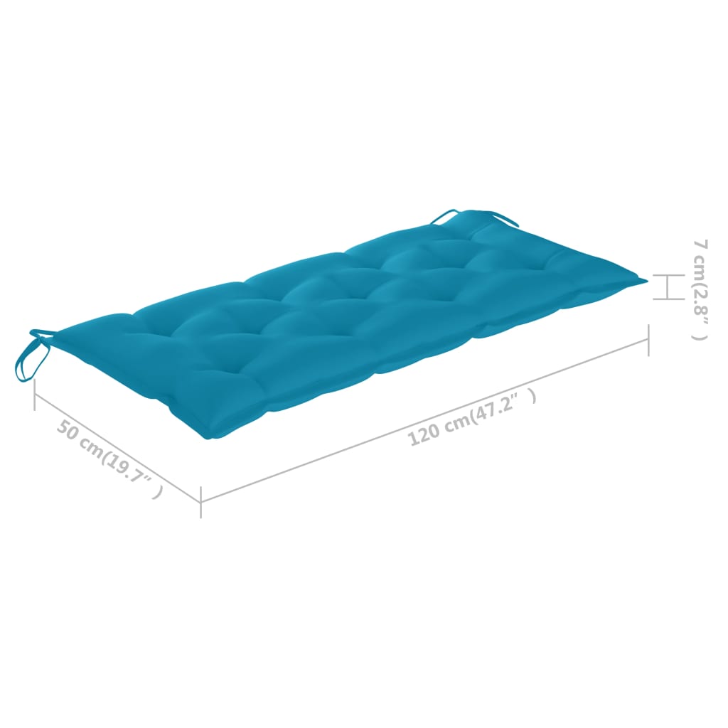 Tuinbank met kussen 120 cm massief acaciahout