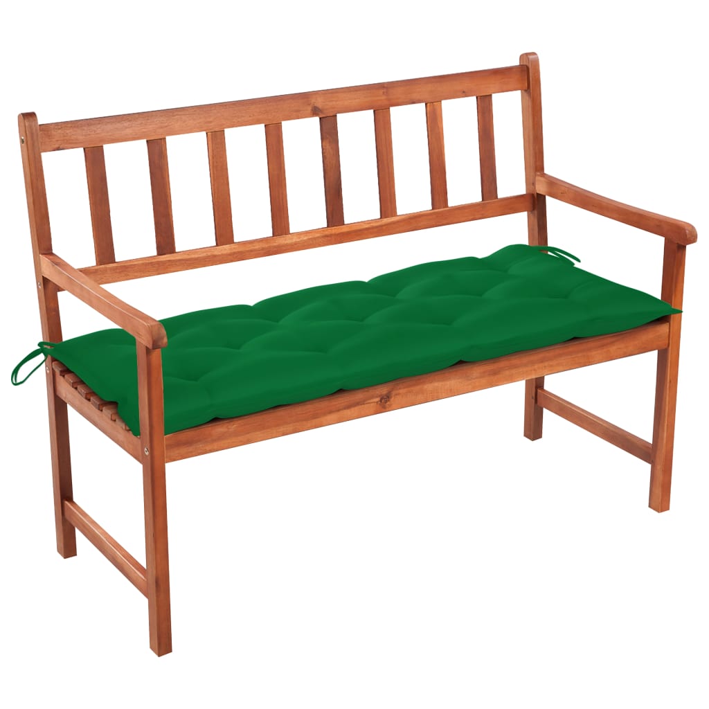 Tuinbank met kussen 120 cm massief acaciahout