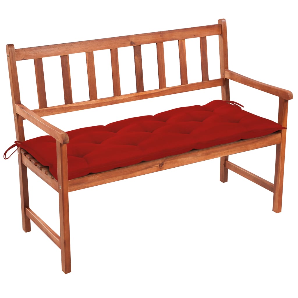 Tuinbank met kussen 120 cm massief acaciahout