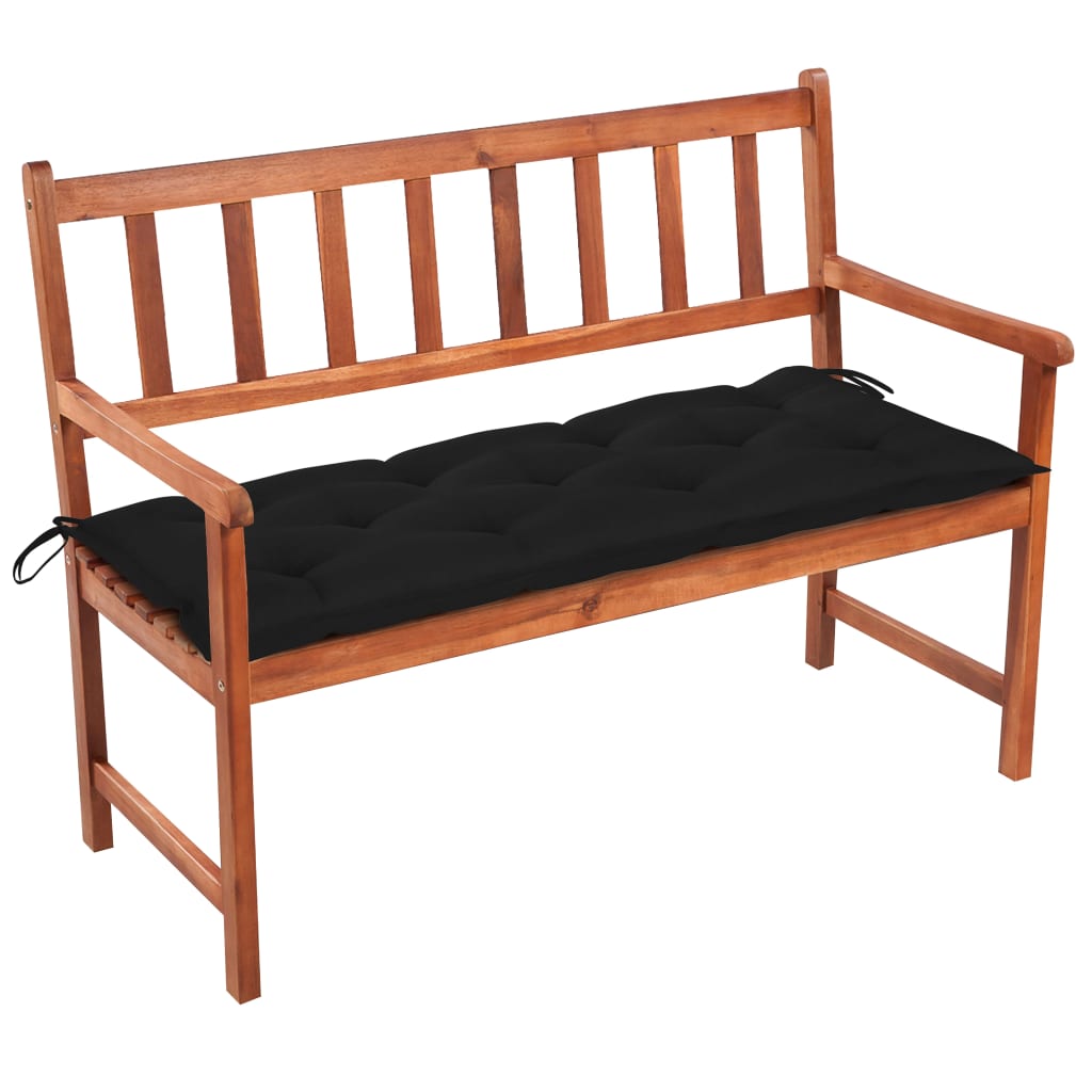 Tuinbank met kussen 120 cm massief acaciahout