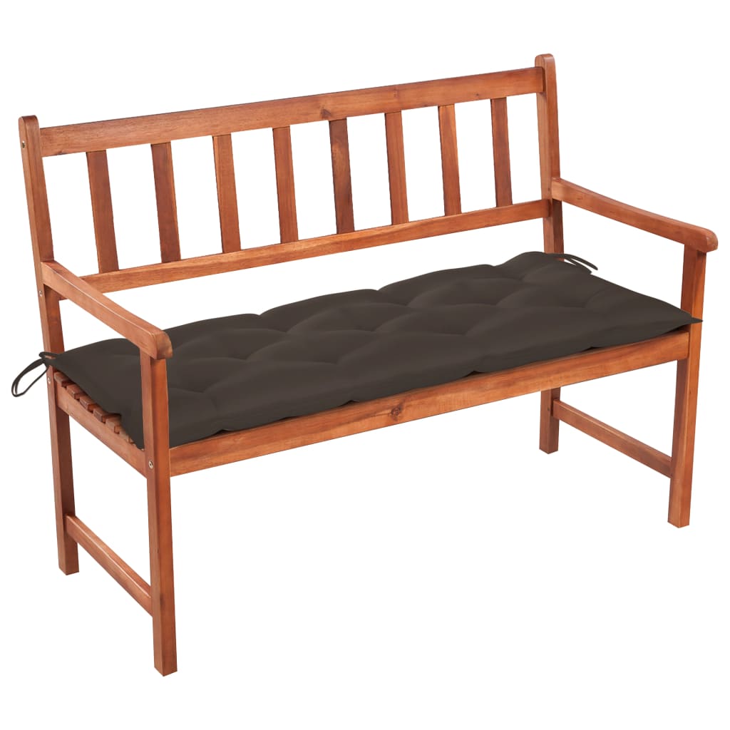 Tuinbank met kussen 120 cm massief acaciahout