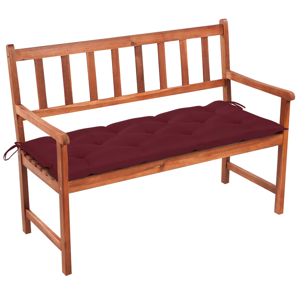 Tuinbank met kussen 120 cm massief acaciahout
