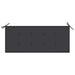 Tuinbank Inklapbaar Met Kussen 118 Cm Bamboe 120 x 50 x 4 cm Antraciet
