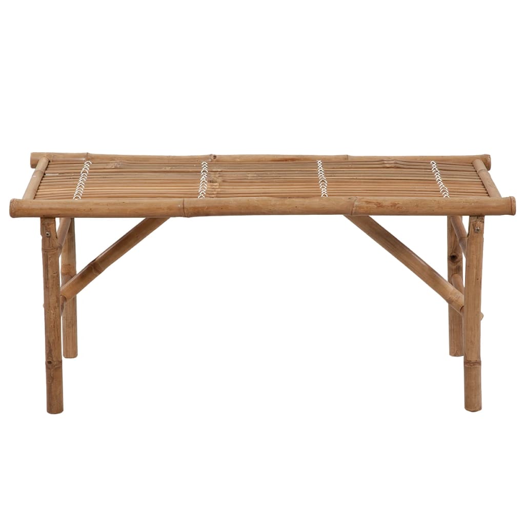Tuinbank Inklapbaar Met Kussen 118 Cm Bamboe 120 x 50 x 4 cm Crème