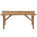 Tuinbank Inklapbaar Met Kussen 118 Cm Bamboe 120 x 50 x 4 cm Crème
