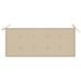 Tuinbank Inklapbaar Met Kussen 118 Cm Bamboe 120 x 50 x 4 cm Beige