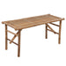 Tuinbank Inklapbaar Met Kussen 118 Cm Bamboe 120 x 50 x 4 cm Blauw