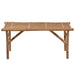 Tuinbank Inklapbaar Met Kussen 118 Cm Bamboe 120 x 50 x 4 cm Blauw
