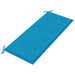 Tuinbank Inklapbaar Met Kussen 118 Cm Bamboe 120 x 50 x 4 cm Blauw