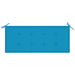 Tuinbank Inklapbaar Met Kussen 118 Cm Bamboe 120 x 50 x 4 cm Blauw