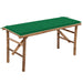 Tuinbank Inklapbaar Met Kussen 118 Cm Bamboe 120 x 50 x 4 cm Groen