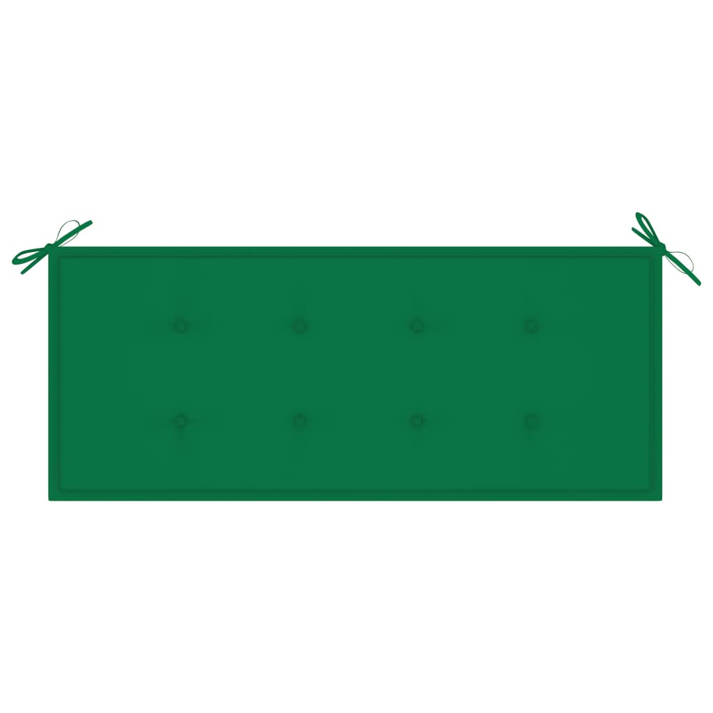 Tuinbank Inklapbaar Met Kussen 118 Cm Bamboe 120 x 50 x 4 cm Groen