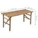 Tuinbank Inklapbaar Met Kussen 118 Cm Bamboe 120 x 50 x 3 cm Rood
