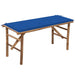 Tuinbank Inklapbaar Met Kussen 118 Cm Bamboe 120 x 50 x 4 cm koningsblauw