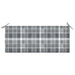 Tuinbank Inklapbaar Met Kussen 118 Cm Bamboe 120 x 50 x 4 cm Grijs ruitpatroon