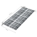 Tuinbank Inklapbaar Met Kussen 118 Cm Bamboe 120 x 50 x 4 cm Grijs ruitpatroon