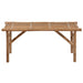 Tuinbank Inklapbaar Met Kussen 118 Cm Bamboe 120 x 50 x 7 cm Grijs